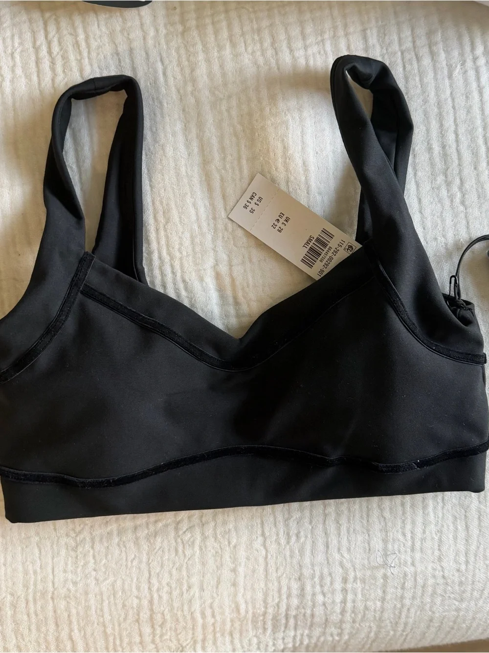 NWT YPB Sweetheart Sports Bra - Black